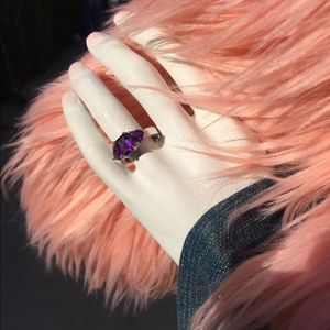Stunning Sterling Silver & Purple Amethyst Ring